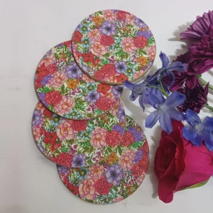 Floral Leather Coasters